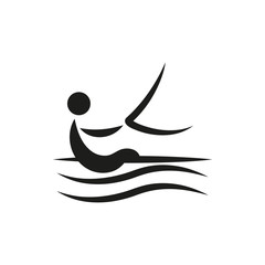 Regatta. Icon monochrome on white background