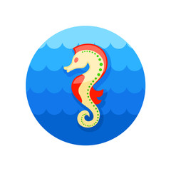 Sea Horse icon. Summer. Vacation