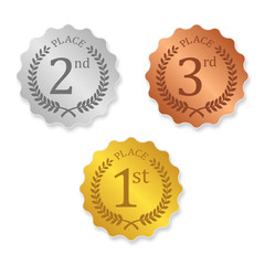vector illustration Position 1st. Position 2nd. Position 3rd awards