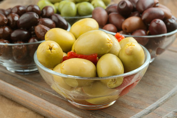 homemade olive oil on wood