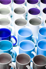 Ceramic cup lay as pattern