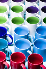 Ceramic cup lay as pattern