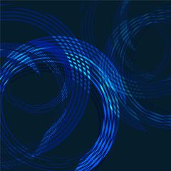 Fototapeta premium Blue abstract line and circle background