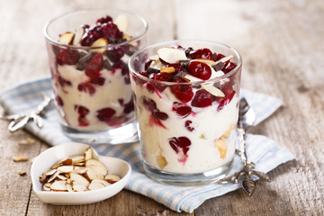 Black Forest trifle with cherry and chocolate