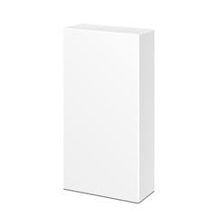 White Product Cardboard Package Box. Illustration Isolated On White Background. Mock Up Template Ready For Your Design. Vector EPS10