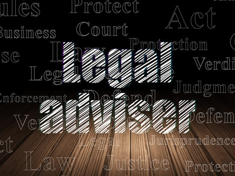 Law concept: Legal Adviser in grunge dark room