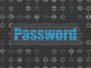 Security concept: Password on wall background