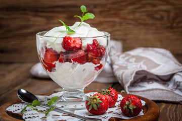 Strawberry cream dessert.