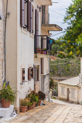 Griekse straat tijdens de zomer
