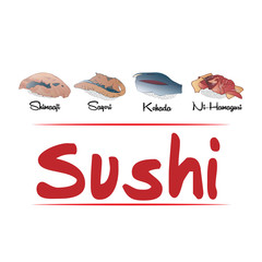 Different types of sushi for business