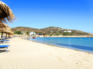 Fototapeta na wymiar Manganari beach, Ios island, Cyclades, Greece