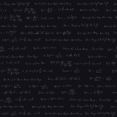 Seamless pattern with trigonometric formulas