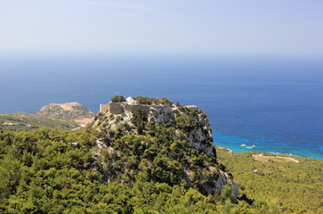 Fototapeta na wymiar The castle of Monolithos. Rhodes, Greece.