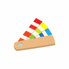 Fototapeta na wymiar Color guide icon in cartoon style