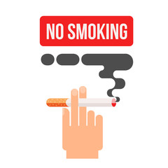Icons about smoking, vector illustration flat, the dangers of smoking, health problems due to smoking, hand holding a cigarette, danger to life and limb due to nicotine