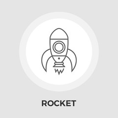 Rocket vector flat icon