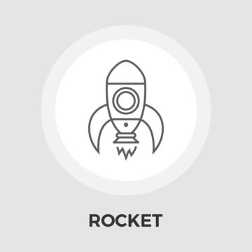 Rocket vector flat icon