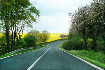 Beautiful road, bend in the road