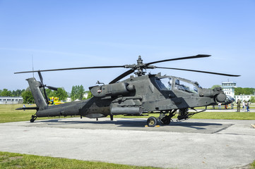 Naklejka na ściany i meble Ah 64 Apache helicopter