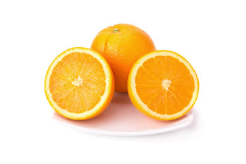 Orange fruit isolated on white