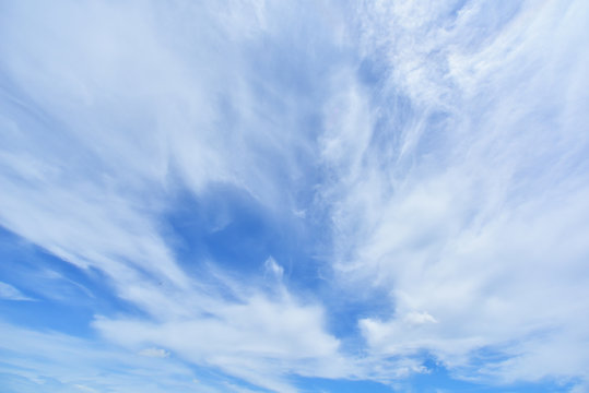 Fluffy cloud with blue sky