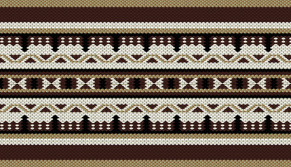 Classic Colors Sadu Weaving Traditional Rug Pattern - obrazy, fototapety, plakaty