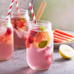 Summer drink watermelon and citrus lemonade