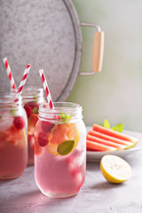 Summer drink watermelon and citrus lemonade