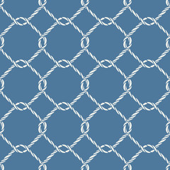 Seamless nautical rope knot pattern.