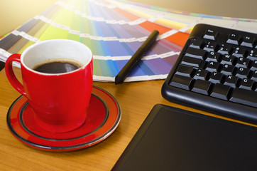 Graphic designers desk