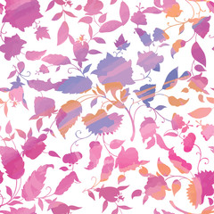 Fototapeta na wymiar Floral seamless pattern. Flower watercolor background. Floral tile ornament