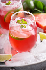 Watermelon cocktail with lime