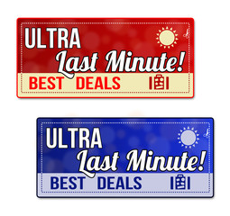 Ultra last minute coupon, voucher, tag