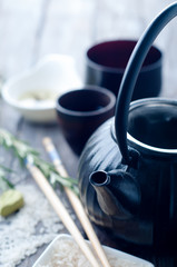 Chinese black teapot
