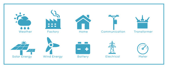Set of energy / environment related icons