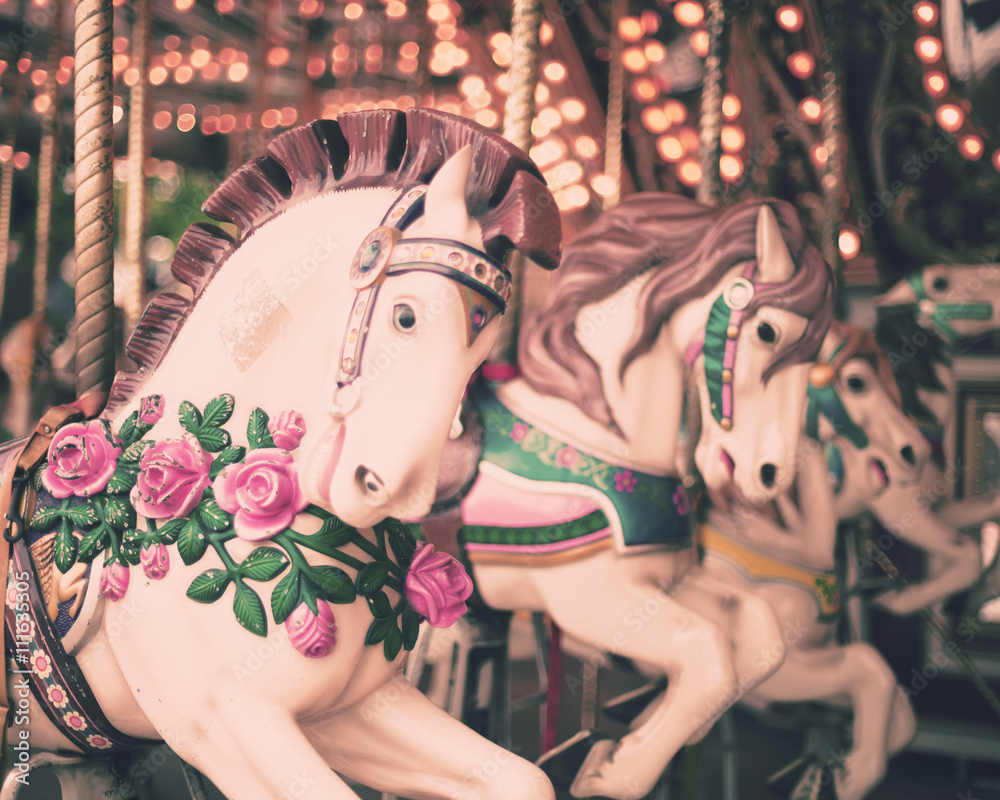 Canvas Prints vintage carousel horse