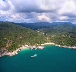 Fototapeta na wymiar Aerial beach view of Koh Phangan Thailand