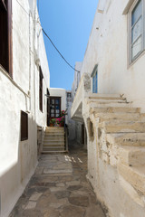 Old town street in Naxos island, Cyclades