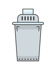 Water filter. Flat color icon, object. Vector illustration