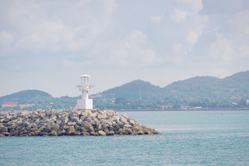 lighthouse in the habor