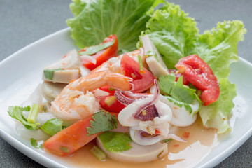 Mixed seafood salad ,thai food