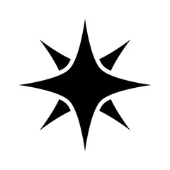 Magic or light spark flat icon for games and websites