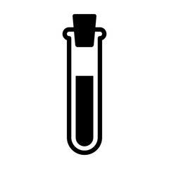 Potion vial or test tube with cork flat icon for apps and website