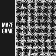 Labyrinth Background. Maze Game Concept.
