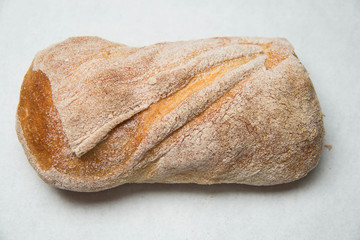 Ciabatta loaves of bread  background
