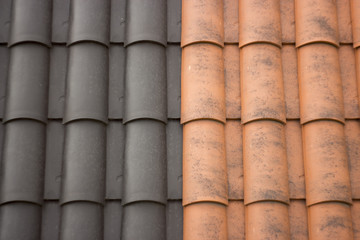 roof metal tile closeup background texture