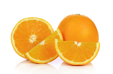 Orange fruit isolated on white