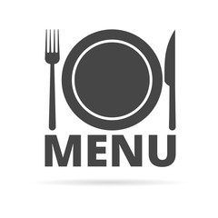 Menu icon, restaurant sign 