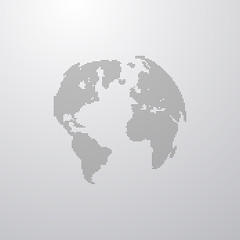 vector illustration of a world globe map
