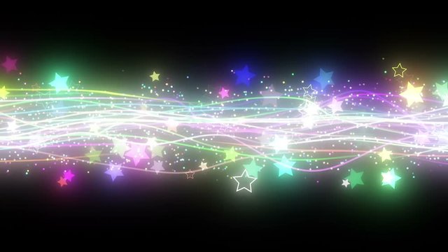 光の軌跡とパーティクル ループ